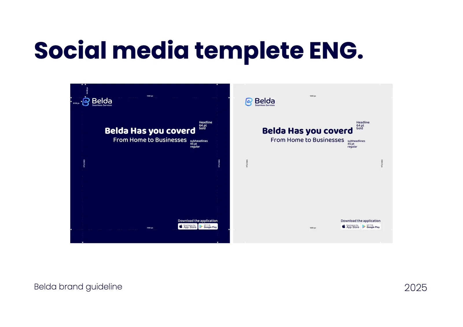 Belda social media template in English