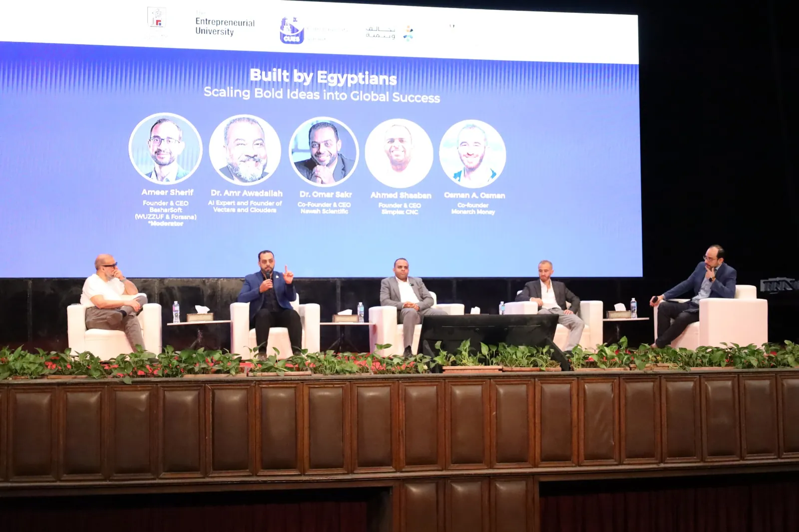 The Built by Egyptians panel on the CUES 2026 main stage