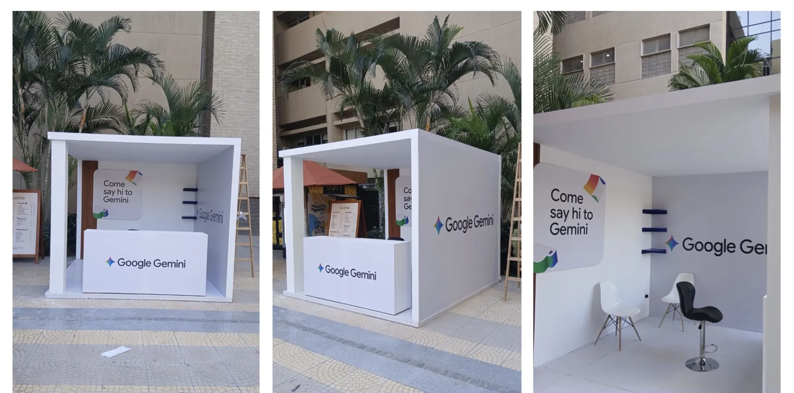 Google Gemini booth setup: AAST Alexandria · booth build