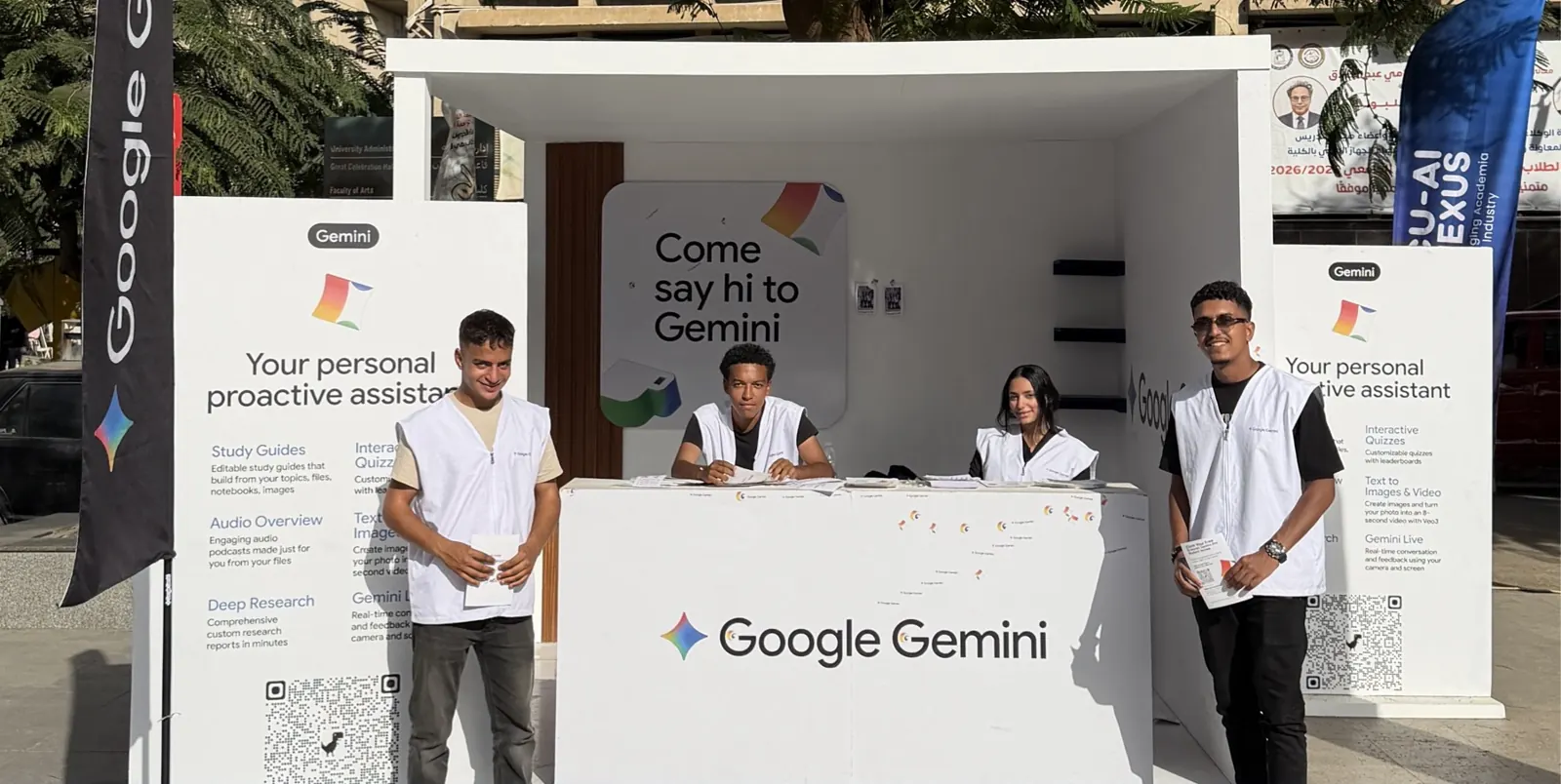 The Google Gemini booth team at Cairo University