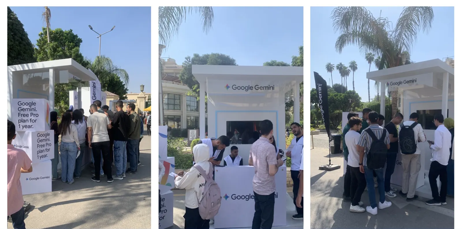 Google Gemini student activation: Google booth at Cairo University AI Nexus · 18–19 October