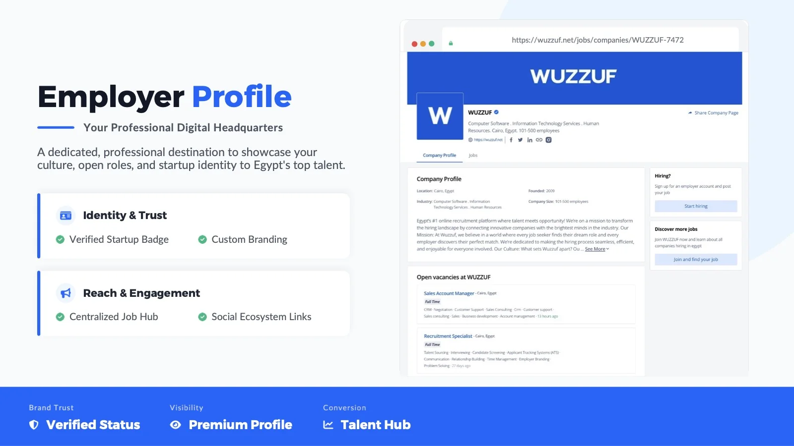 Employer Profile: a startup’s digital headquarters on WUZZUF